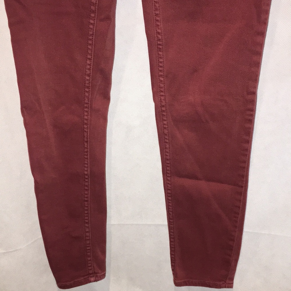 Free People Burgundy Denim Skinny Jeans | Size 27 - Picture 2 of 5